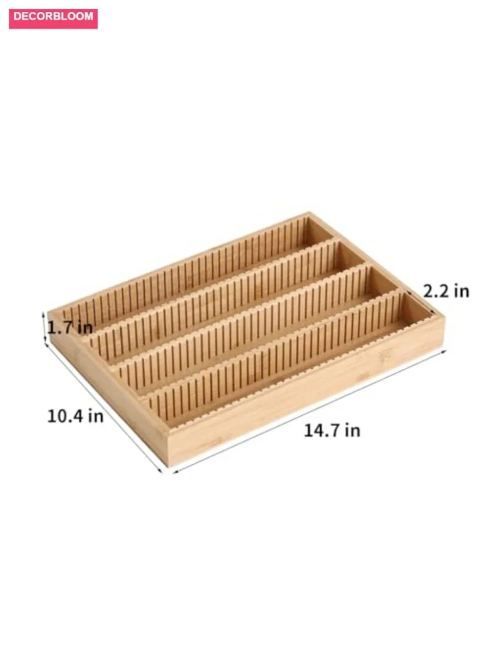 Bamboo Coffee Pod Organizer Drawer Insert for Nespresso Vertuo Capsules, Holds